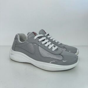 Prada Gray and White Men's Sneakers